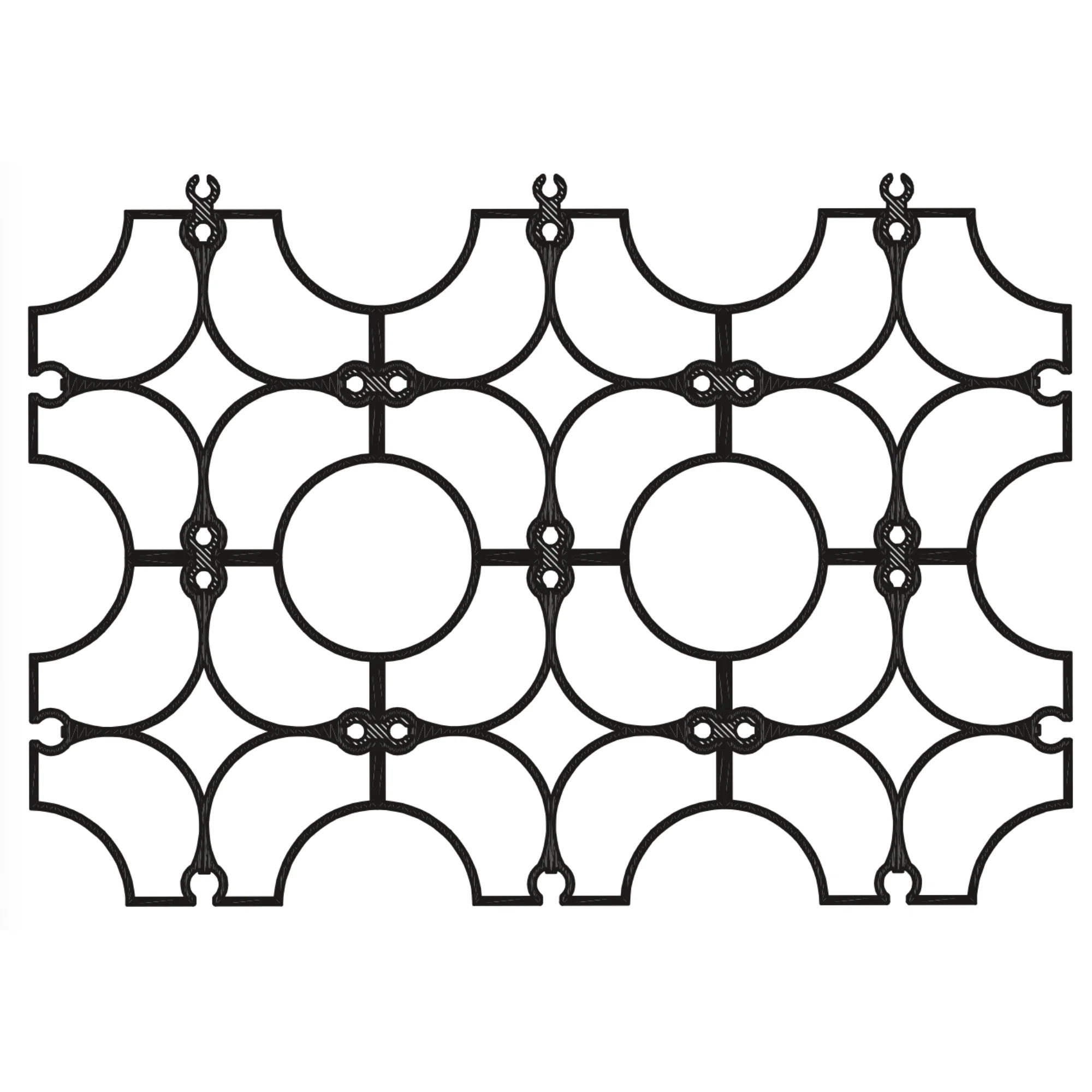 Decorative Claustra Panel 4 Combined